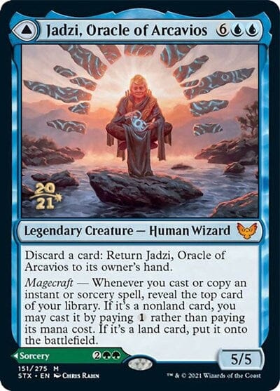 Jadzi, Oracle of Arcavios // Journey to the Oracle [Strixhaven: School of Mages Prerelease Promos] MTG Single Magic: The Gathering  | Multizone: Comics And Games