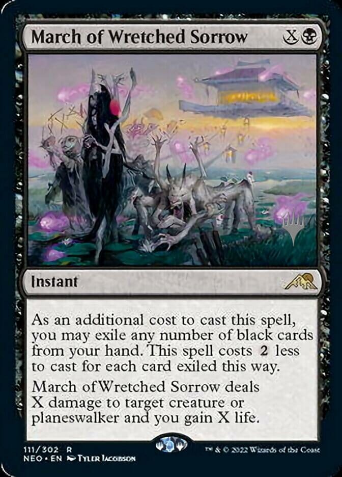 March of Wretched Sorrow (Promo Pack) [Kamigawa: Neon Dynasty Promos] MTG Single Magic: The Gathering  | Multizone: Comics And Games