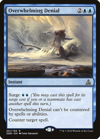 Overwhelming Denial [Oath of the Gatewatch] MTG Single Magic: The Gathering  | Multizone: Comics And Games