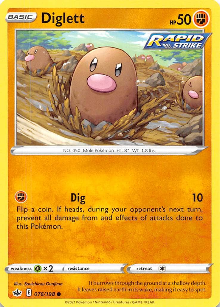 Diglett (076/198) [Sword & Shield: Chilling Reign] Pokemon Single Pokémon  | Multizone: Comics And Games