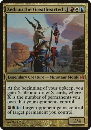 Zedruu the Greathearted (Oversized) [Commander 2011 Oversized] MTG Single Magic: The Gathering  | Multizone: Comics And Games