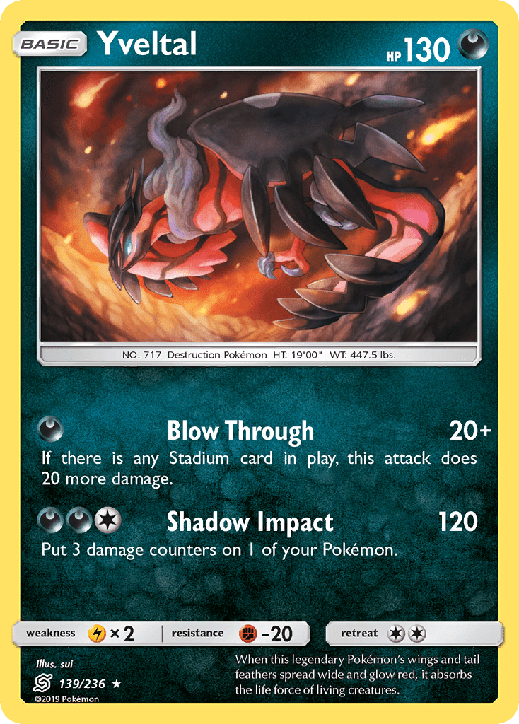 Yveltal (139/236) [Sun & Moon: Unified Minds] Pokemon Single Pokémon  | Multizone: Comics And Games
