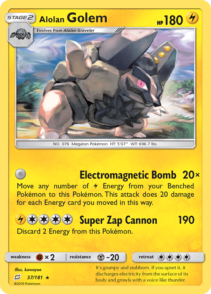 Alolan Golem (37/181) [Sun & Moon: Team Up] Pokemon Single Pokémon  | Multizone: Comics And Games