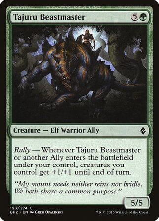 Tajuru Beastmaster [Battle for Zendikar] MTG Single Magic: The Gathering  | Multizone: Comics And Games
