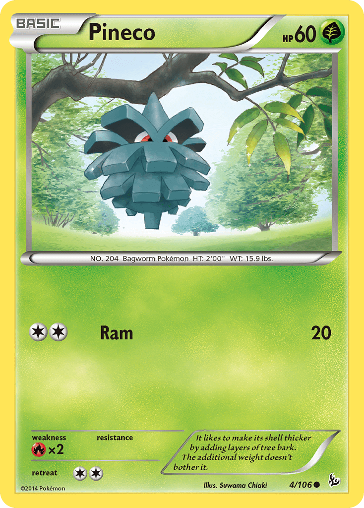 Pineco (4/106) [XY: Flashfire] Pokemon Single Pokémon  | Multizone: Comics And Games