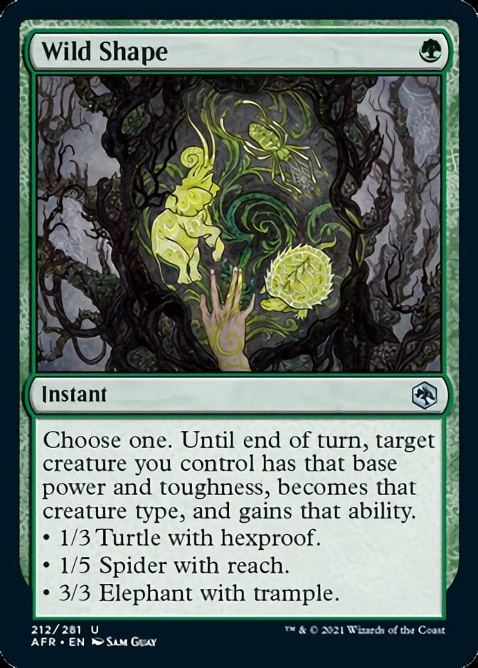 Wild Shape [Dungeons & Dragons: Adventures in the Forgotten Realms] MTG Single Magic: The Gathering  | Multizone: Comics And Games