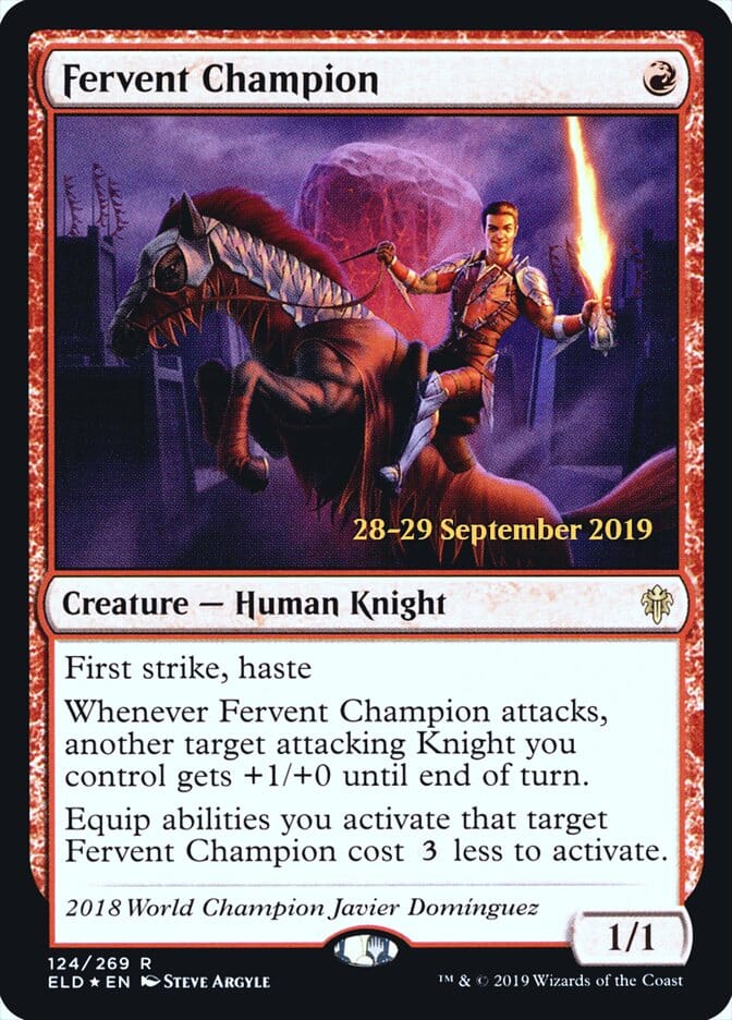 Fervent Champion [Throne of Eldraine Prerelease Promos] MTG Single Magic: The Gathering  | Multizone: Comics And Games