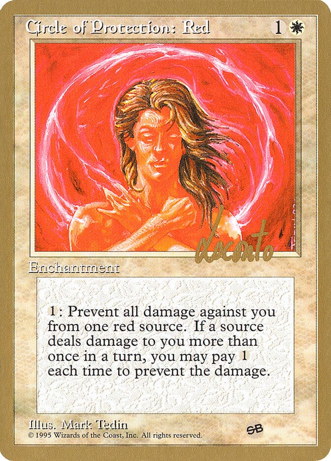 Circle of Protection: Red (Michael Loconto) (SB) (4ED) [Pro Tour Collector Set] MTG Single Magic: The Gathering  | Multizone: Comics And Games