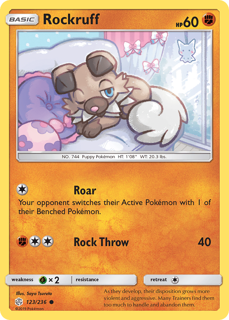 Rockruff (123/236) [Sun & Moon: Cosmic Eclipse] Pokemon Single Pokémon  | Multizone: Comics And Games