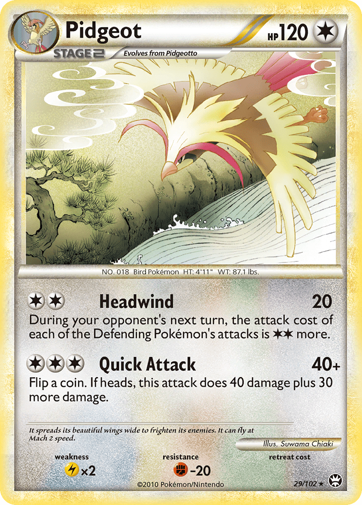 Pidgeot (29/102) [HeartGold & SoulSilver: Triumphant] Pokemon Single Pokémon  | Multizone: Comics And Games
