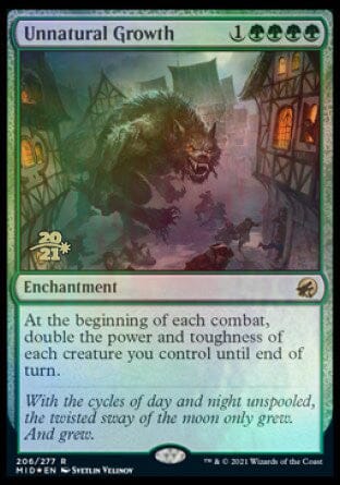 Unnatural Growth [Innistrad: Midnight Hunt Prerelease Promos] MTG Single Magic: The Gathering  | Multizone: Comics And Games