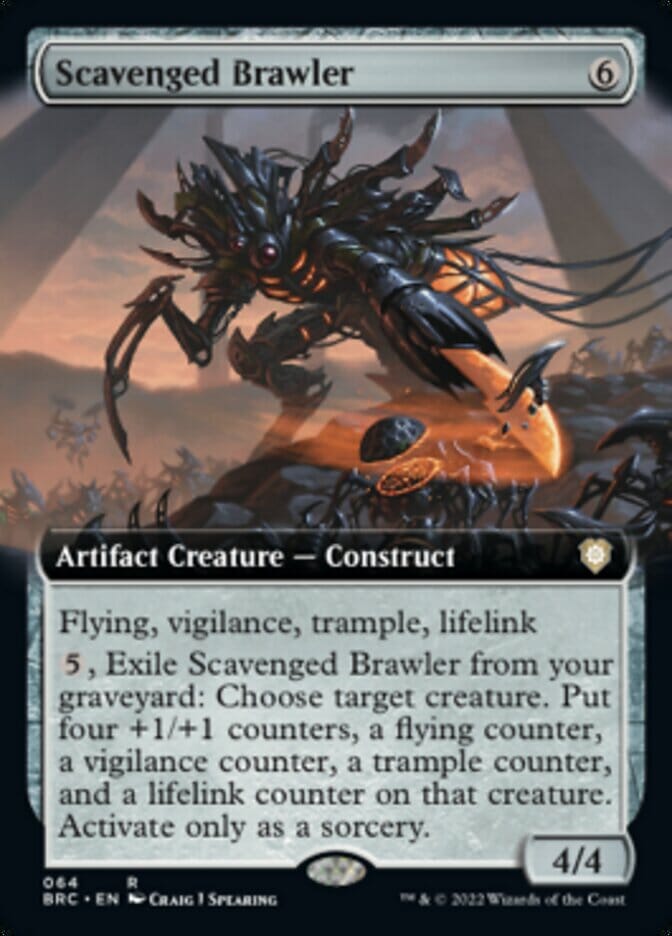 Scavenged Brawler (Extended Art) [The Brothers' War Commander] MTG Single Magic: The Gathering  | Multizone: Comics And Games