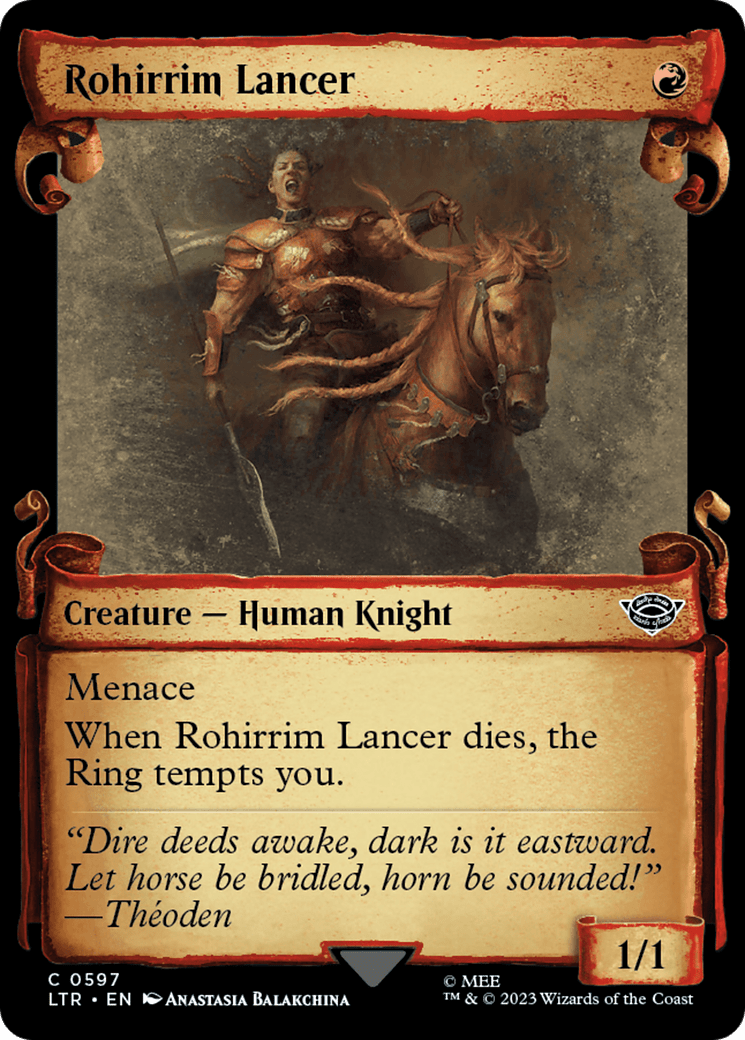 Rohirrim Lancer [The Lord of the Rings: Tales of Middle-Earth Showcase Scrolls] MTG Single Magic: The Gathering  | Multizone: Comics And Games
