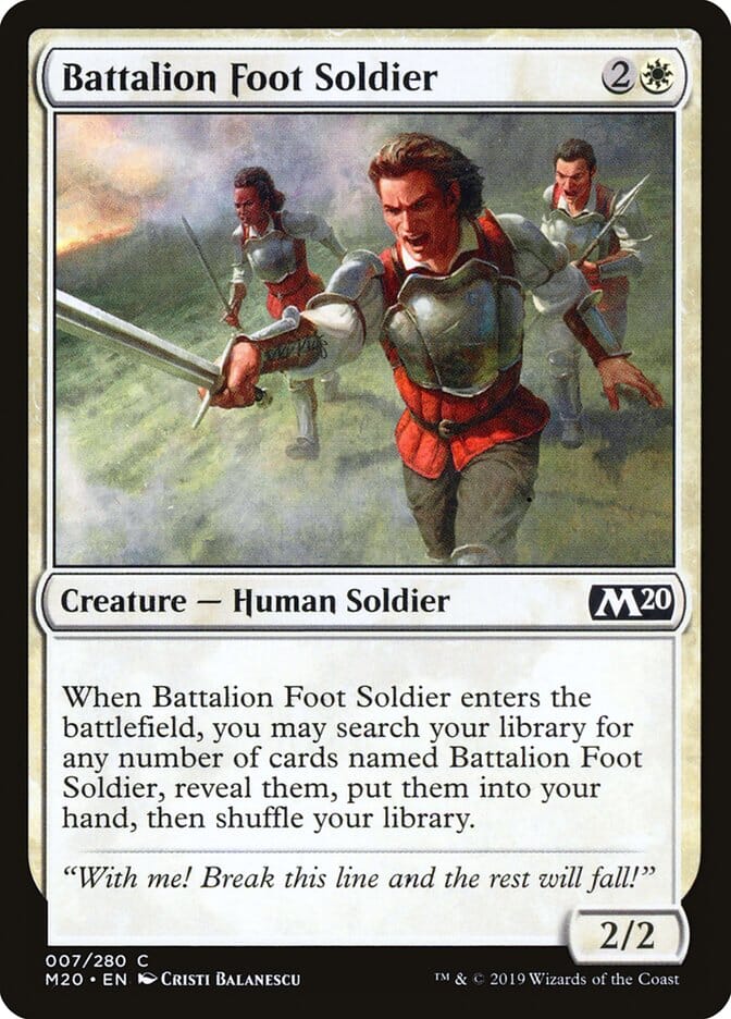 Battalion Foot Soldier [Core Set 2020] MTG Single Magic: The Gathering  | Multizone: Comics And Games
