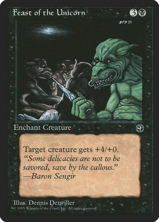 Feast of the Unicorn (Baron Sengir Flavor Text) [Homelands] MTG Single Magic: The Gathering  | Multizone: Comics And Games