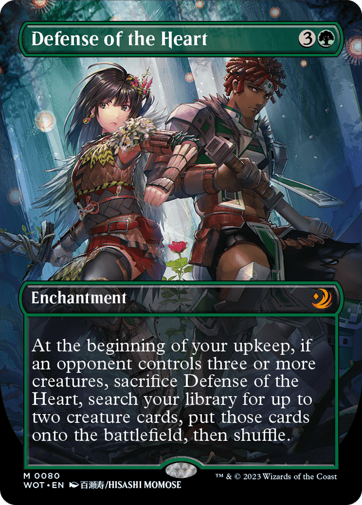 Defense of the Heart (Anime Borderless) [Wilds of Eldraine: Enchanting Tales] MTG Single Magic: The Gathering  | Multizone: Comics And Games