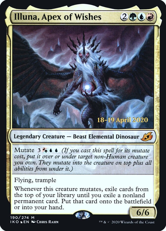 Illuna, Apex of Wishes [Ikoria: Lair of Behemoths Prerelease Promos] MTG Single Magic: The Gathering  | Multizone: Comics And Games