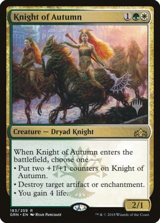 Knight of Autumn [Guilds of Ravnica Promos] MTG Single Magic: The Gathering  | Multizone: Comics And Games