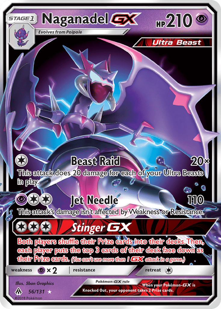Naganadel GX (56/131) [Sun & Moon: Forbidden Light] Pokemon Single Pokémon  | Multizone: Comics And Games