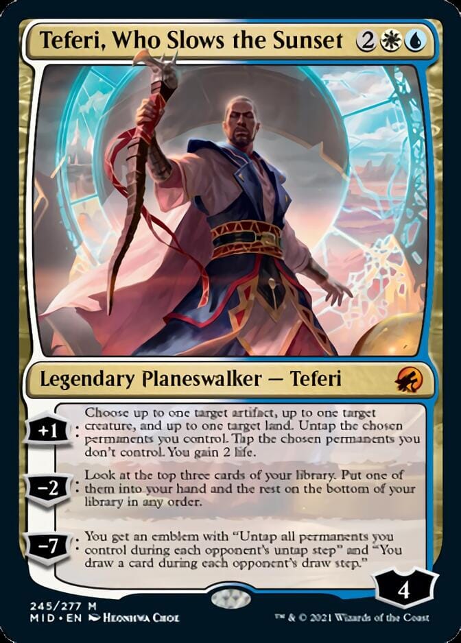 Teferi, Who Slows the Sunset [Innistrad: Midnight Hunt] MTG Single Magic: The Gathering  | Multizone: Comics And Games