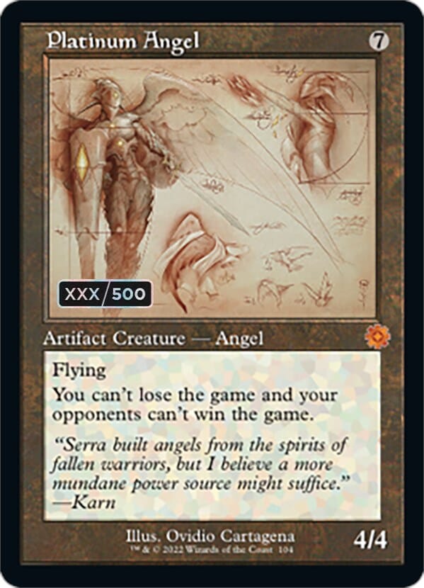 Platinum Angel (Retro Schematic) (Serial Numbered) [The Brothers' War Retro Artifacts] MTG Single Magic: The Gathering  | Multizone: Comics And Games