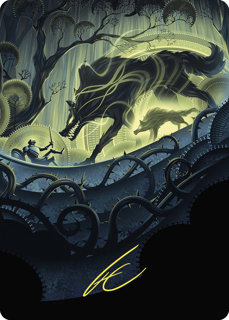 Unnatural Growth Art Card (Gold-Stamped Signature) [Wilds of Eldraine Art Series] MTG Single Magic: The Gathering  | Multizone: Comics And Games