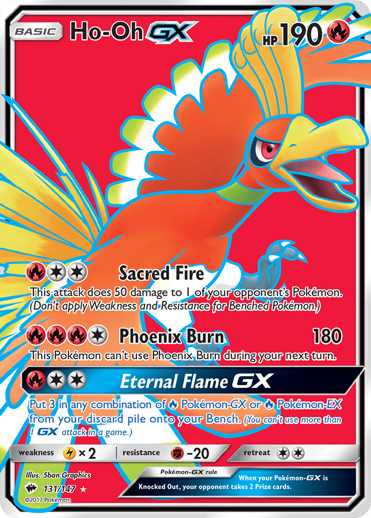 Ho-Oh GX (131/147) [Sun & Moon: Burning Shadows] Pokemon Single Pokémon  | Multizone: Comics And Games