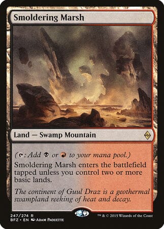 Smoldering Marsh [Battle for Zendikar] MTG Single Magic: The Gathering  | Multizone: Comics And Games
