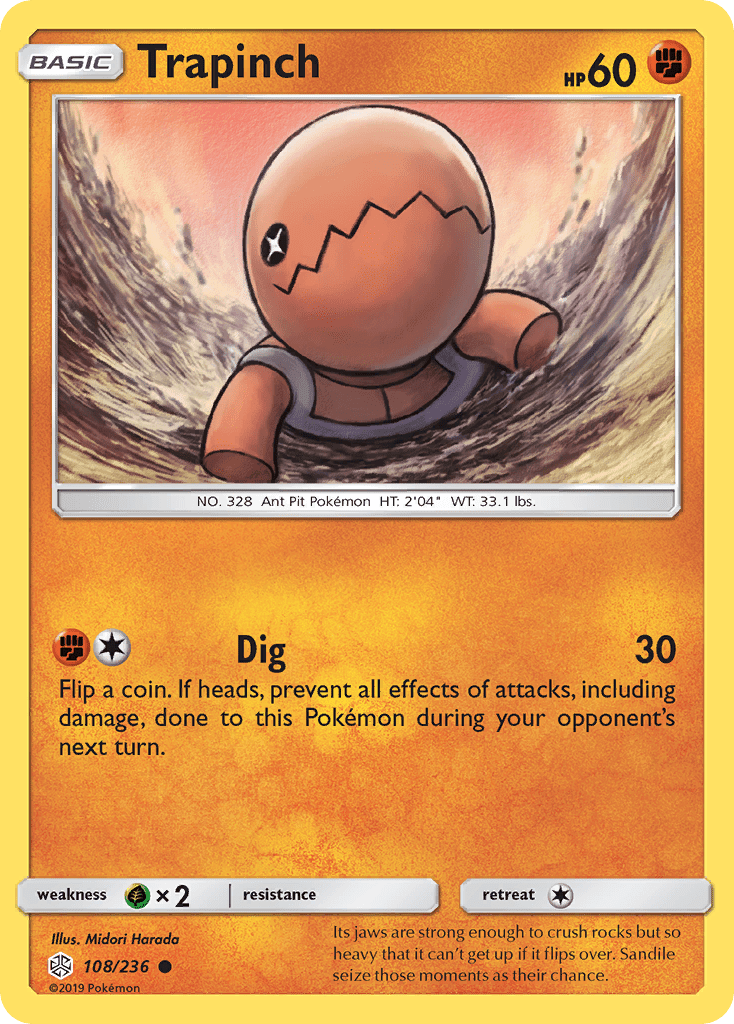 Trapinch (108/236) [Sun & Moon: Cosmic Eclipse] Pokemon Single Pokémon  | Multizone: Comics And Games