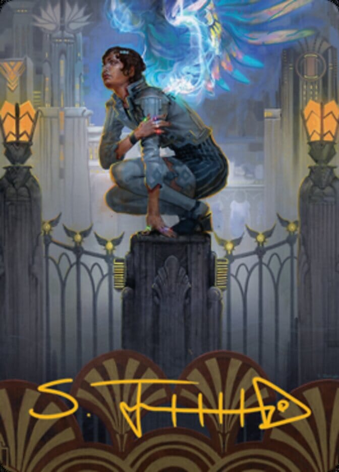 Giada, Font of Hope 2 Art Card (Gold-Stamped Signature) [Streets of New Capenna Art Series] MTG Single Magic: The Gathering  | Multizone: Comics And Games