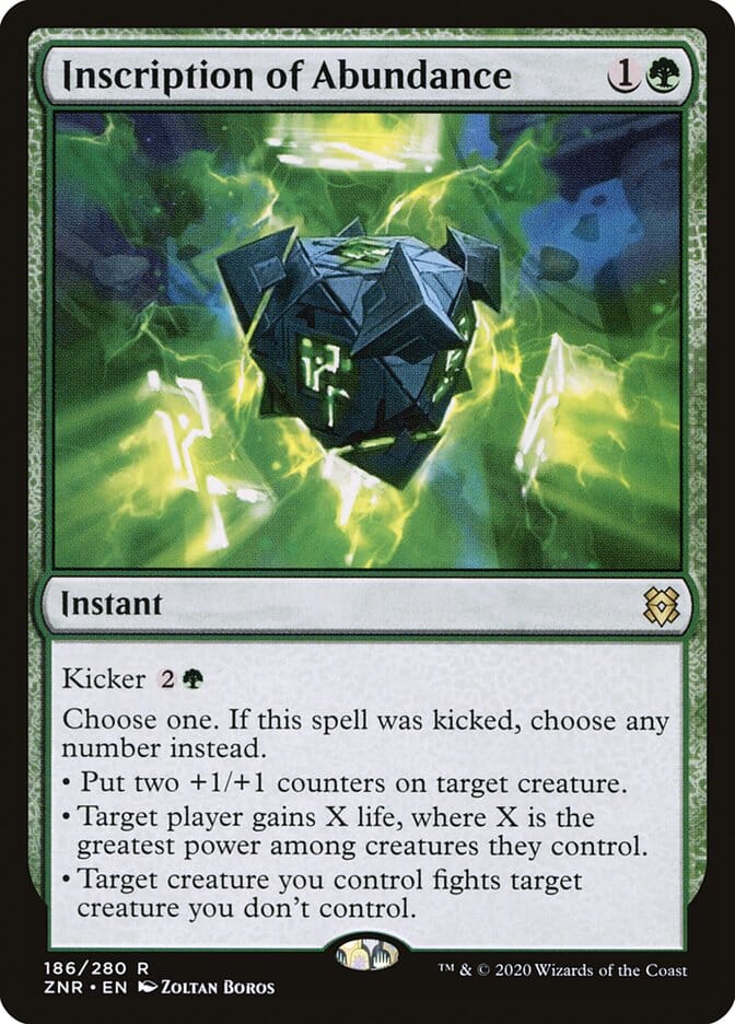 Inscription of Abundance [Zendikar Rising] MTG Single Magic: The Gathering  | Multizone: Comics And Games
