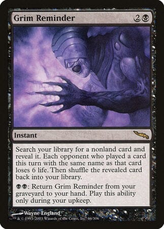 Grim Reminder [Mirrodin] MTG Single Magic: The Gathering  | Multizone: Comics And Games