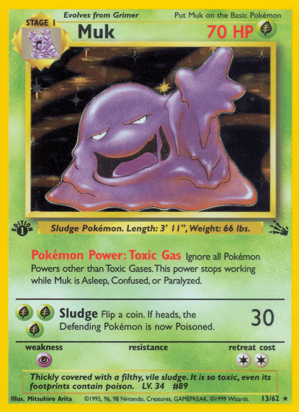 Muk (13/62) [Fossil 1st Edition] Pokemon Single Pokémon  | Multizone: Comics And Games