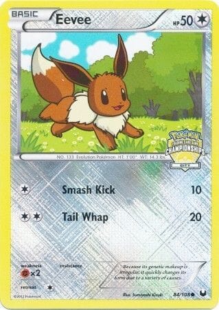 Eevee (84/108) (City Championship Promo) [Black & White: Dark Explorers] Pokemon Single Pokémon  | Multizone: Comics And Games