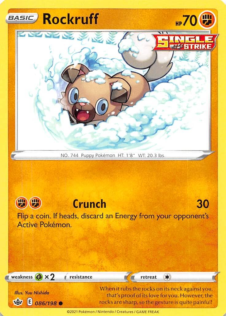 Rockruff (086/198) [Sword & Shield: Chilling Reign] Pokemon Single Pokémon  | Multizone: Comics And Games