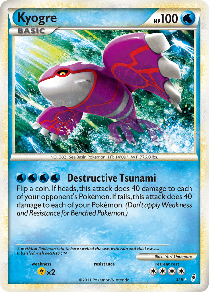 Kyogre (SL6) [HeartGold & SoulSilver: Call of Legends] Pokemon Single Pokémon  | Multizone: Comics And Games