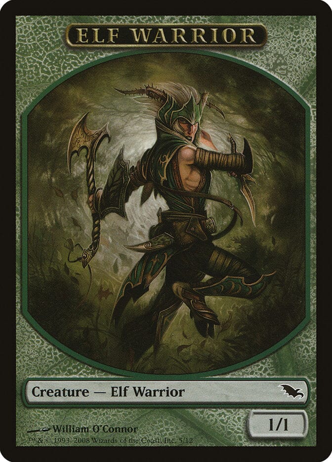 Elf Warrior (5/12) [Shadowmoor Tokens] MTG Single Magic: The Gathering  | Multizone: Comics And Games