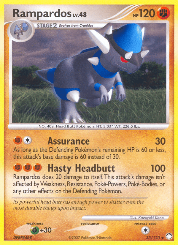 Rampardos (33/123) [Diamond & Pearl: Mysterious Treasures] Pokemon Single Pokémon  | Multizone: Comics And Games