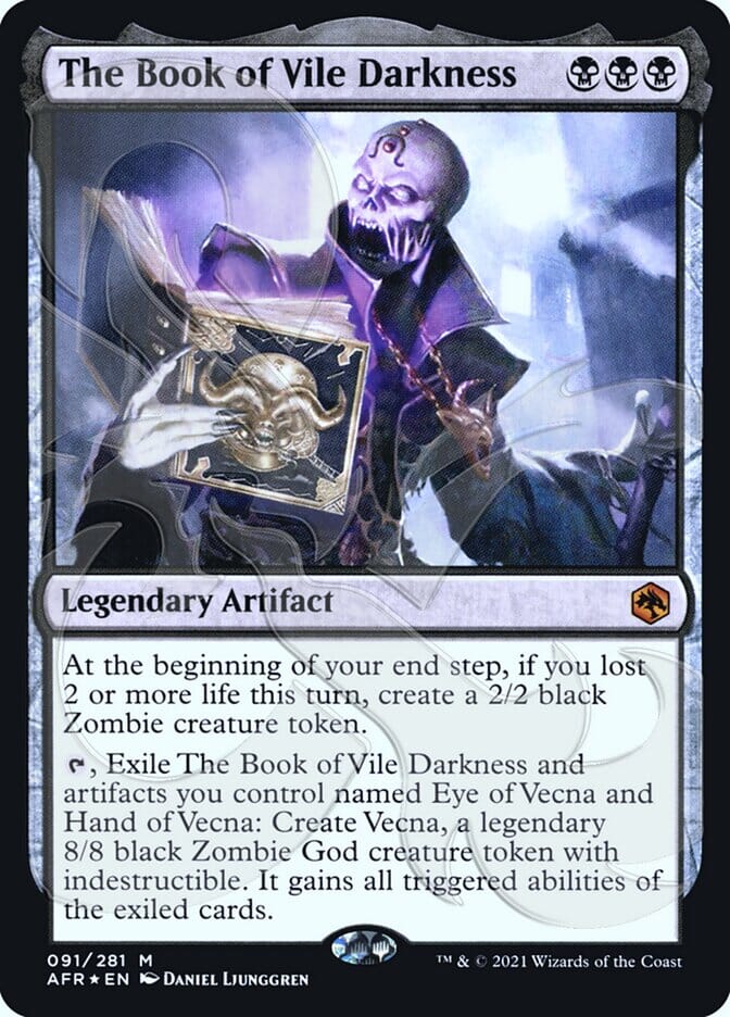 The Book of Vile Darkness (Ampersand Promo) [Dungeons & Dragons: Adventures in the Forgotten Realms Promos] MTG Single Magic: The Gathering  | Multizone: Comics And Games