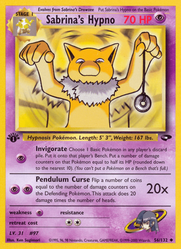 Sabrina's Hypno (56/132) [Gym Challenge 1st Edition] Pokemon Single Pokémon  | Multizone: Comics And Games