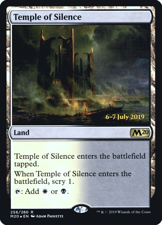 Temple of Silence [Core Set 2020 Prerelease Promos] MTG Single Magic: The Gathering  | Multizone: Comics And Games