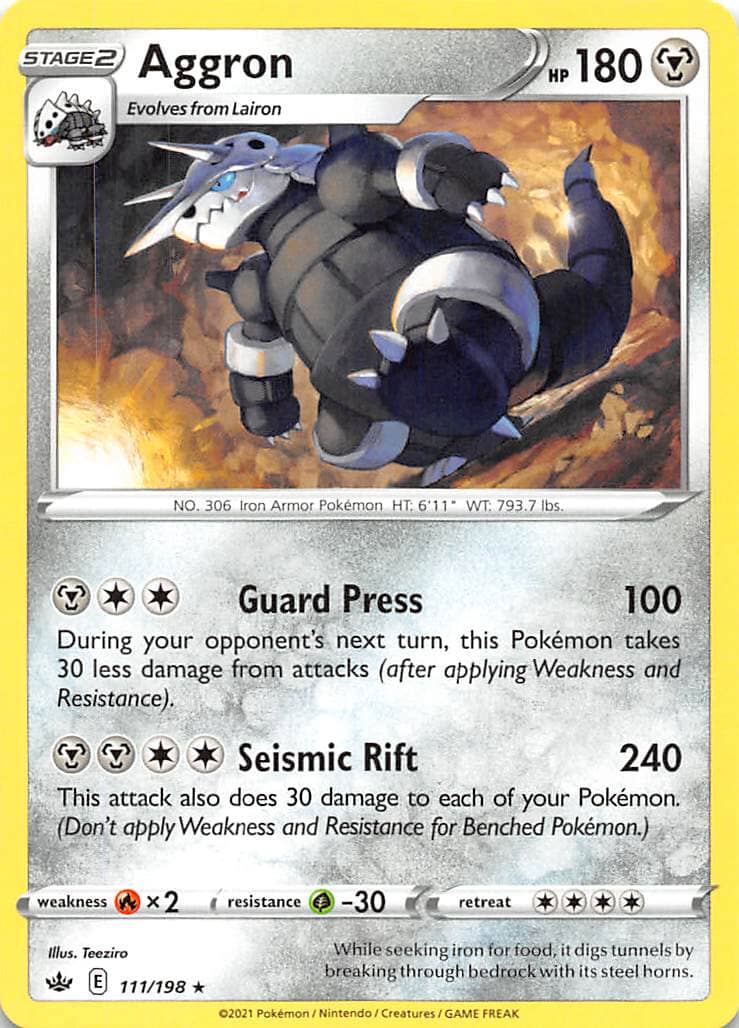 Aggron (111/198) [Sword & Shield: Chilling Reign] Pokemon Single Pokémon  | Multizone: Comics And Games