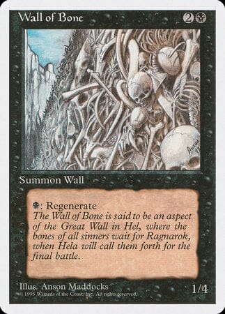 Wall of Bone [Fourth Edition] MTG Single Magic: The Gathering  | Multizone: Comics And Games