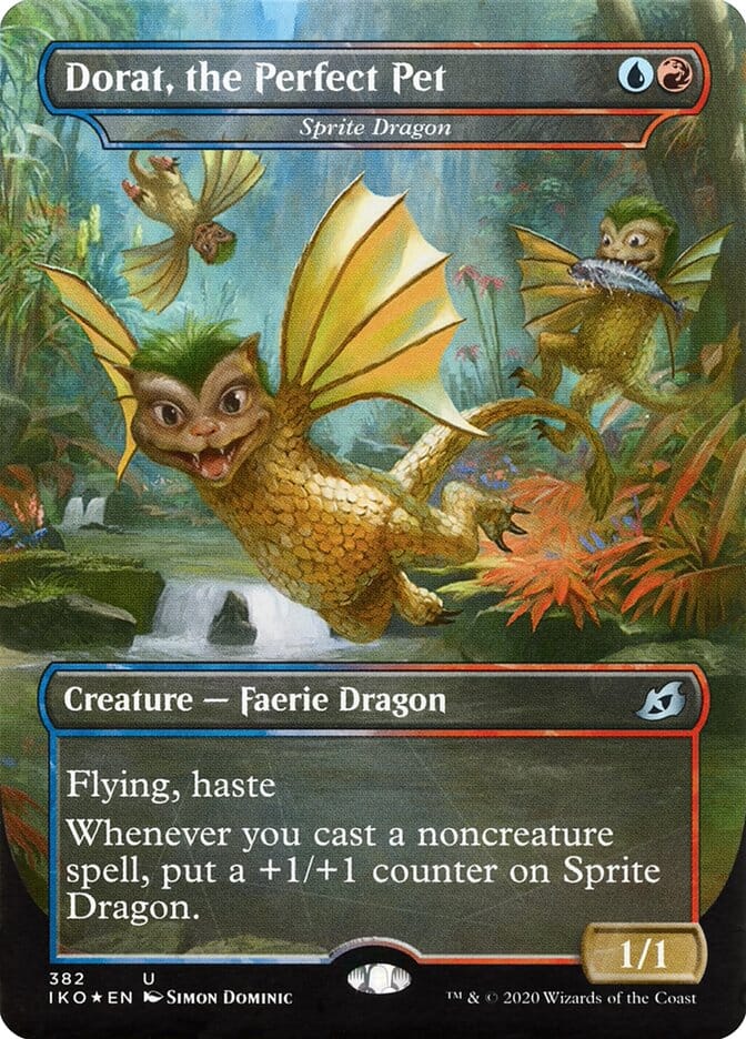 Sprite Dragon - Dorat, the Perfect Pet (Godzilla Series) [Ikoria: Lair of Behemoths] MTG Single Magic: The Gathering  | Multizone: Comics And Games