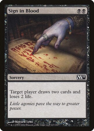 Sign in Blood [Magic 2011] MTG Single Magic: The Gathering  | Multizone: Comics And Games