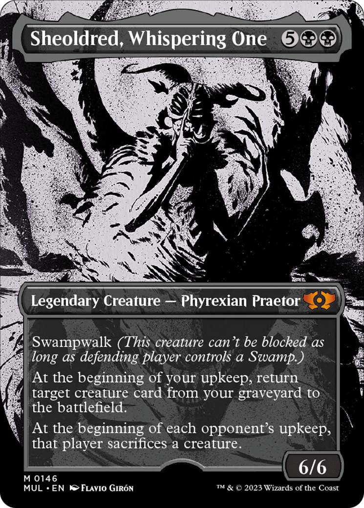 Sheoldred, Whispering One (Halo Foil) [Multiverse Legends] MTG Single Magic: The Gathering  | Multizone: Comics And Games
