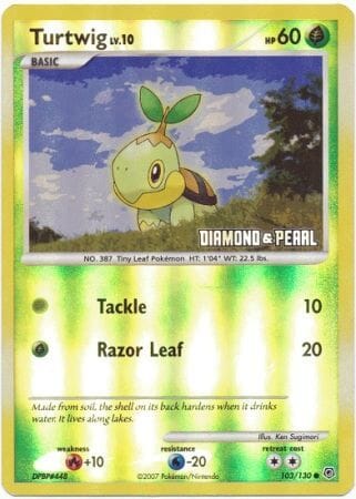 Turtwig (103/130) [Burger King Promos: 2008 Collection] Pokemon Single Pokémon  | Multizone: Comics And Games