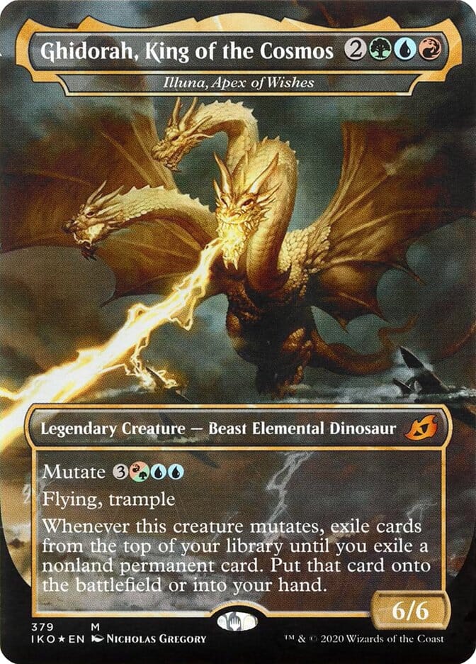 Illuna, Apex of Wishes - Ghidorah, King of the Cosmos (Godzilla Series) [Ikoria: Lair of Behemoths] MTG Single Magic: The Gathering  | Multizone: Comics And Games