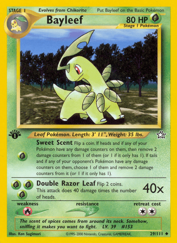 Bayleef (29/111) [Neo Genesis 1st Edition] Pokemon Single Pokémon  | Multizone: Comics And Games