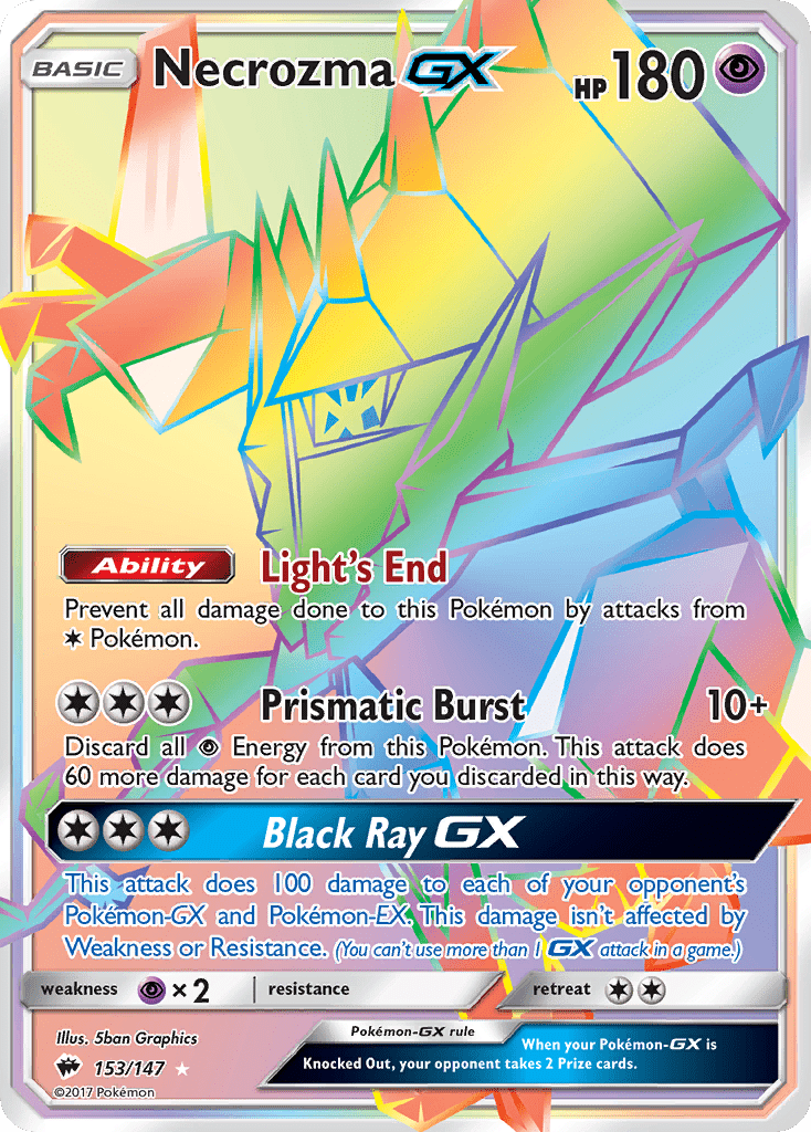 Necrozma GX (153/147) [Sun & Moon: Burning Shadows] Pokemon Single Pokémon  | Multizone: Comics And Games